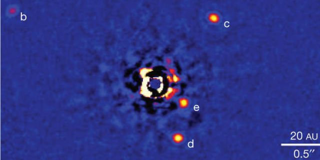 exoplanet HR8799 nasa disvover m