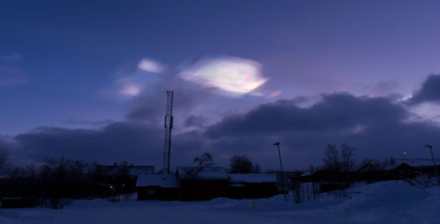 over town abisco in sweden cloud nacreous 14 12 2015