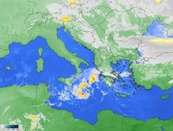 Κυκλώνας τροπικού τύπου στην περιοχή της Κρήτης