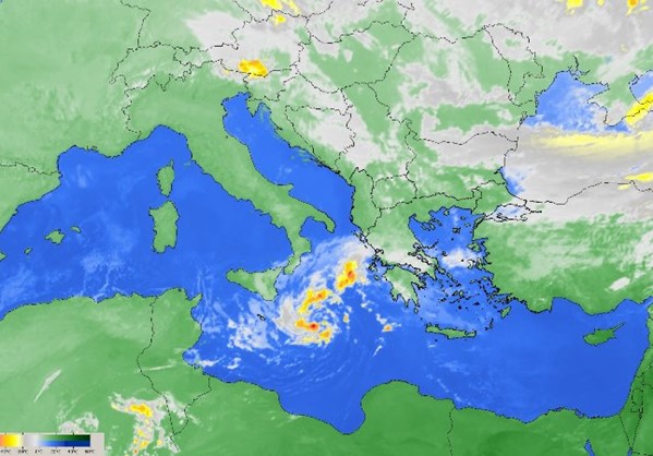 Κυκλώνας τροπικού τύπου στην περιοχή της Κρήτης