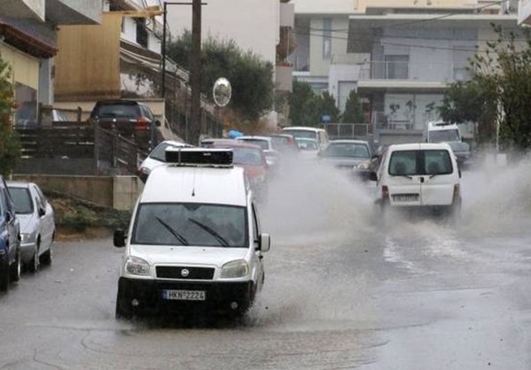 Κακοκαιρία στο Ρέθυμνο - Έντονες βροχοπτώσεις και θυελλώδεις άνεμοι