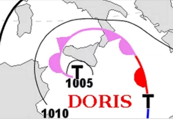 Ο κυκλώνας "Doris" θα χτυπήσει την Ελλάδα