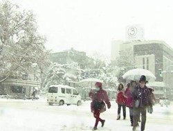 Χιονόπτωση στην Χοκάιντο της Ιαπωνίας
