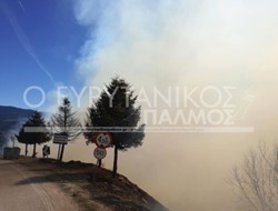 Πυρκαγιά στο Καρπενήσι - Απειλούνται σπίτια