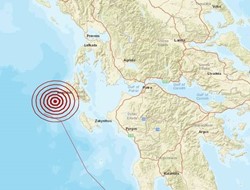 Σεισμός 4,5 Ρίχτερ δυτικά της Κεφαλονιάς