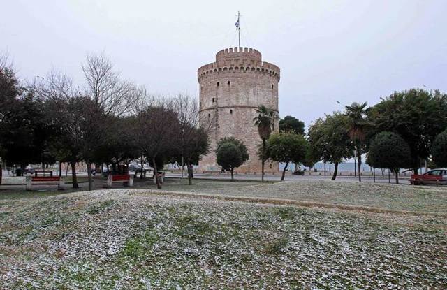 Χιονισμένη Θεσσαλονίκη 18 1 2016